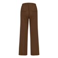 thumbnail image 4 of ADSSDQ Mens Linen Pants Casual Yoga Beach Loose Fit Elastic Waist Drawstring Summer Baggy Trousers with Pockets Brown S, 4 of 4