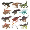 thumbnail image 2 of 12 piezas de plástico dinosaurio figura modelo juego juego regalos muñeca juguete educativo pequeño para vacaciones Pascua cumpleaños niños edad 3 4 5, 2 of 7
