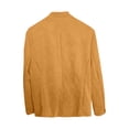 thumbnail image 4 of ZsaeSM Stand Collar Suede Blazer for Men Vintage Button Down Long Sleeve Coat Cowboy Stylish Suit Jackets with Pockets Khaki M, 4 of 4