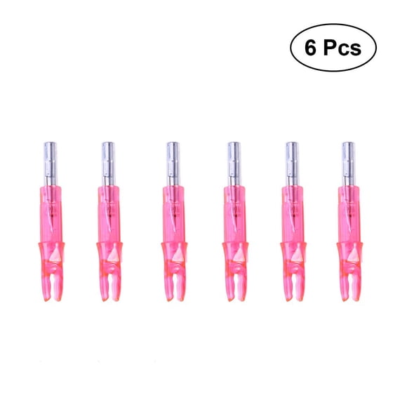 CNKOO 6pcs Archery LED Lighted Arrow Hunting Arrow Tails Bow Accessories Internal Arrow End Fit 6.2mm Arrow Shaft (Red)