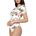 thumbnail image 2 of Daiia Excavator Women'S Crew Neck Short Sleeve Slim Fit T Shirts Tops Basic Bodysuit Leotard Clothing-Xx-Large, 2 of 9