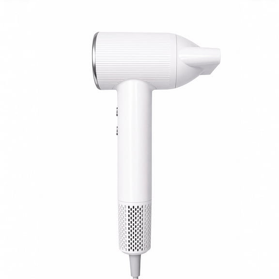KENZZI Salon Pro Ionic Hair Dryer, 1300W High-Speed 110,000 RPM Brushless Motor with LED Display, White
