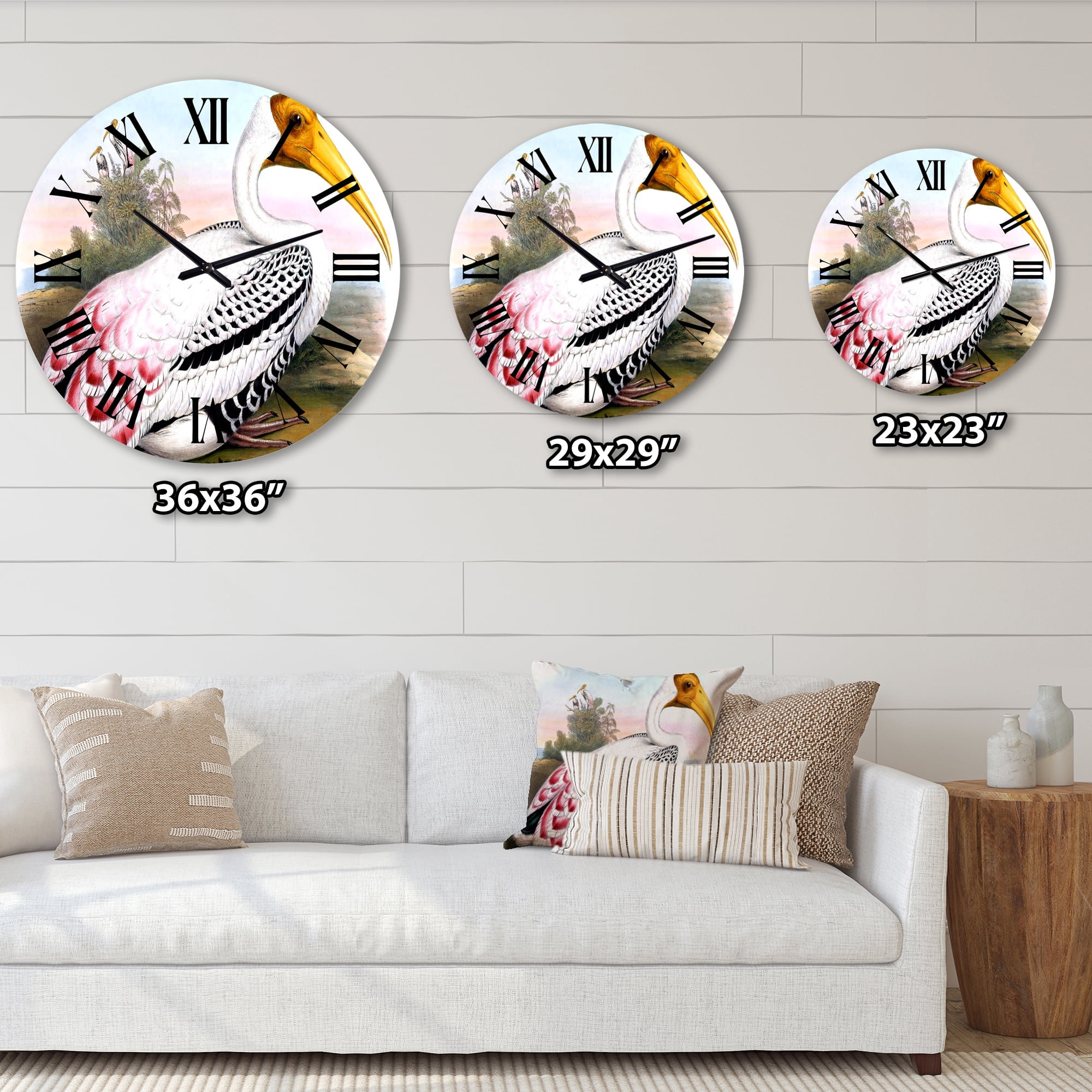 Designart 1 in Quartz Farmhouse Wall Clock