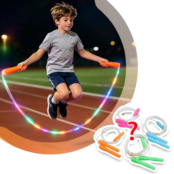 LED Light Up Jump Rope for Adult, Adjustable Glowing Skipping Rope for Women and Men, Colorful Luminous Jumping Rope for Fitness and Workout