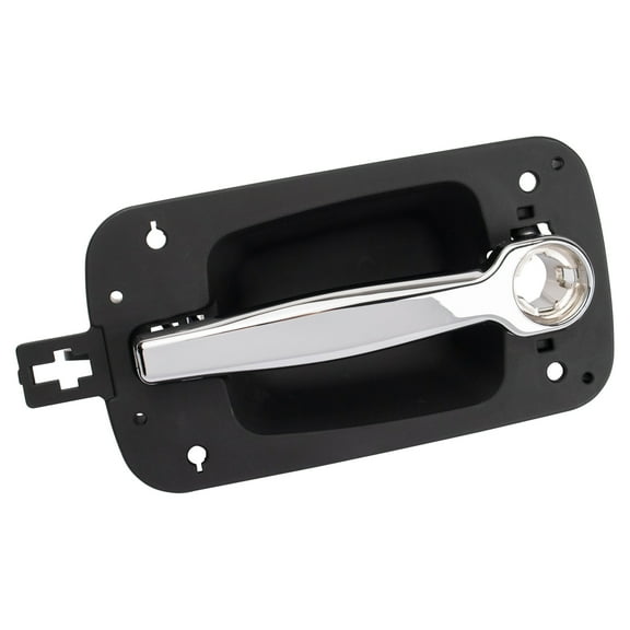 TRQ Front Exterior Door Handle Chrome & Black LH Driver Side for International DHA37788