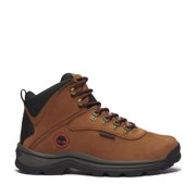 Timberland Ledge Mid Waterproof Hiking Boots for Men Full Grain Leather Mid Ankle Lace Up Eva Cushion Rubber Outsole Traction Gusseted Tongue