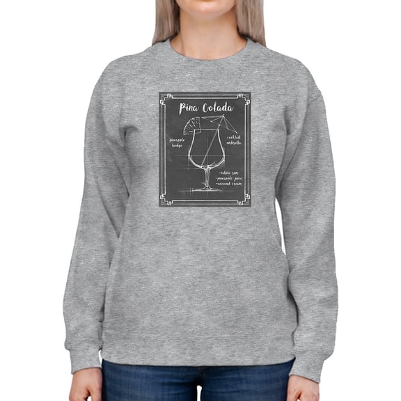 Mixology Pina Colada Sweatshirt Women -Ethan Harper Designs, Female 4X-Large