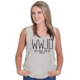 thumbnail image 4 of WWJD What Would Jesus Do Plus Size Graphic Tank Top Brisco Brands 3X, 4 of 5