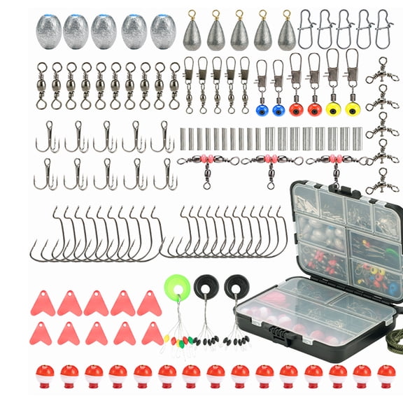 GoXteam Fishing Lures Accessories Kit with Tackle Box, Fishing Hooks Minnow Crankbait Frog Worm Fishing Spoon Spinner Bait for Bass Crappie, Fishing Gear Freshwater Equipment Gifts for Men