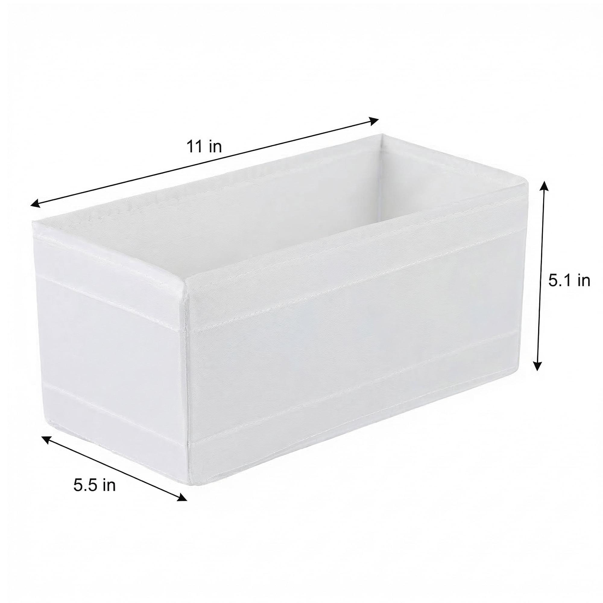 Unique Bargains 1pc Fabric Storage Bin for Shelves Closet White 11*5.5*5.1in