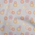 thumbnail image 1 of oneOone Cotton Jersey Light Gray Fabric Floral Diy Clothing Quilting Fabric Print Fabric By Yard 58 Inch Wide, 1 of 4