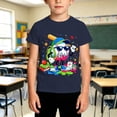 thumbnail image 2 of Back to School Shirt for Boys Short Sleeve Cartoon Prints T Shirts Crewneck Kids Clothes 1-13 Years, 2 of 4