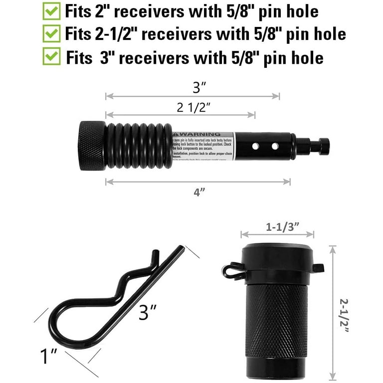 Super Titan Trailer Hitch Pin And Clip For 3" Receivers Reese Hitch