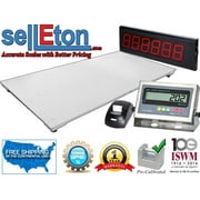 60" x 84" Floor Scale with Printer & Scoreboard Warehouse Industrial 2500 x .5