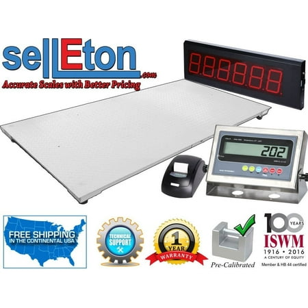 60" x 84" Floor Scale with Printer & Scoreboard Warehouse Industrial 2500 x .5