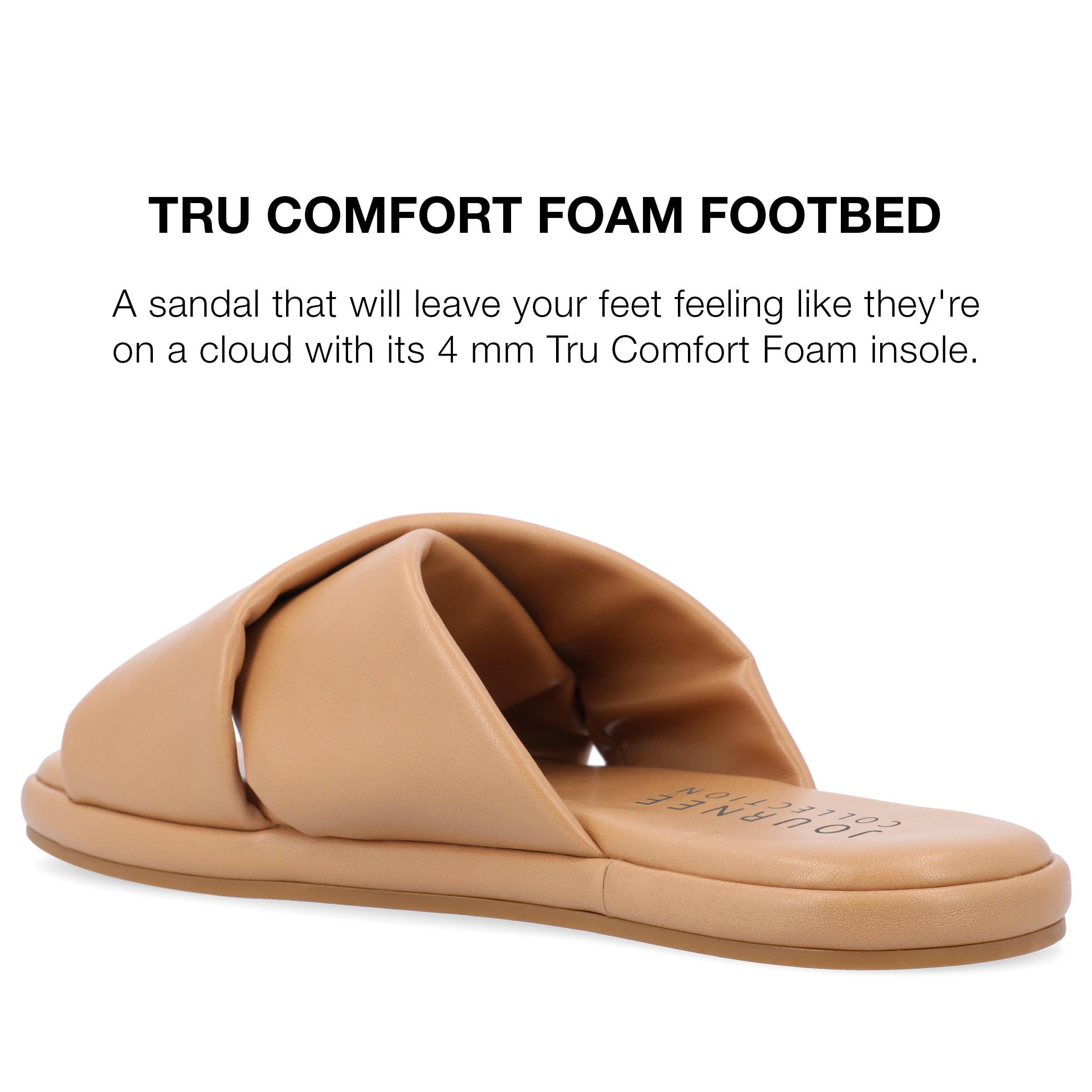 Journee Collection Womens Addilynn Tru Comfort Foam Puffy Slide Sandal