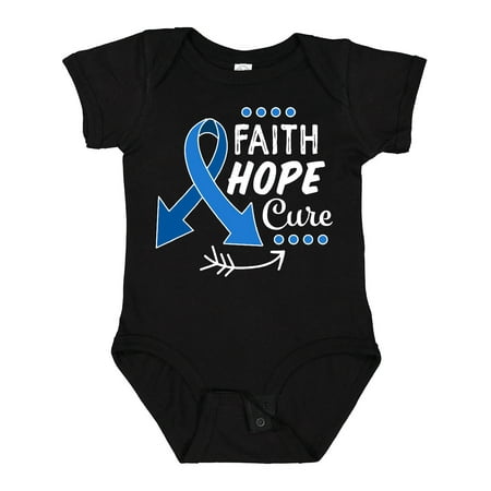 

Inktastic Faith Hope Cure Colon Cancer Awareness with Arrow Gift Baby Boy or Baby Girl Bodysuit