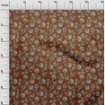 thumbnail image 2 of oneOone Velvet Brown Fabric Leaves & Flower Floral Dress Material Fabric Print Fabric By The Yard 58 Inch Wide, 2 of 5
