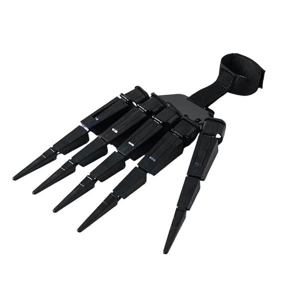 Nnndbs 1PC Articulated Finger Extension Halloween Prop, 3D Printed Flexible Skeleton Finger Claws, Scary Cosplay Hand Accessory for Party `