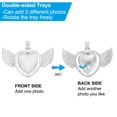 thumbnail image 4 of Uxcell 1" Metal Wing Blank Picture Pendants with 12Pcs Discs,White Silver,6Pcs, 4 of 6