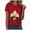 Red, variant on TOWED22 Womens Cute Ghost Pumpkin Flowers Shirt Fall Pumpkin Vintage Flowers Tshirt Halloween Funny Graphic Blouse Casual Basic Tee(Red,L)
