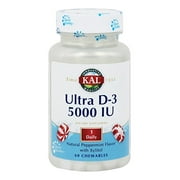 UPC 021245644859 product image for Kal - Ultra D3, Chewable, Peppermint (Btl-Plastic) 5000IU 60ct | upcitemdb.com