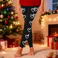 thumbnail image 2 of Girls Pants Girls Fashion Print Tapered Athletic Jogger Pants Stretchable Soft Black 3-4 Years, 2 of 6