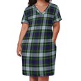 thumbnail image 2 of Clan mackenie tartán vestido holgado con bolsillo para mujer embarazada vestido de verano, 2 of 6