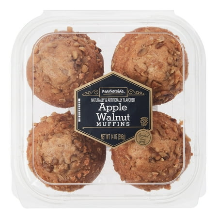 Marketside Apple Walnut Muffins, 4 Count, 14 oz