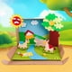 thumbnail image 1 of Novedad DIY fieltro Craft Kit animales historia Patchwork decoración costura aprendizaje educativo para actividades en el hogar niñas niños vacaciones Poni Baoblaze Artesanía de fieltro de bricolaje, 1 of 7