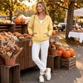 thumbnail image 6 of Quarter Zip Sweatshirt Women Half Zipper Workout Oversized Hoodies with Pocket Lightweight Y2K Pullover 2026 Tops Yellow L, 6 of 9