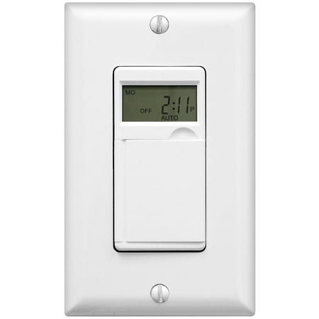 Enerlites HET01-C Programmable Timer Switch for Lights, Fans, Motors, 7-Day 18 ON/OFF Programs, NEUTRAL WIRE REQUIRED