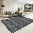 thumbnail image 3 of ZACOO 4x6 Feet Washable Moroccan Bathroom Hallway Runner for Living Room Bedroom Non-Slip Low Pile Rug, Black, 3 of 7