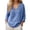 e-471Blue2168, variant on FUYUDY Women Blouse Summer Casual Loose Tops With Linen Blend Long Sleeve O-Neck Shirt For Everyday Comfort Fashionable Female Solid Color Dailywear