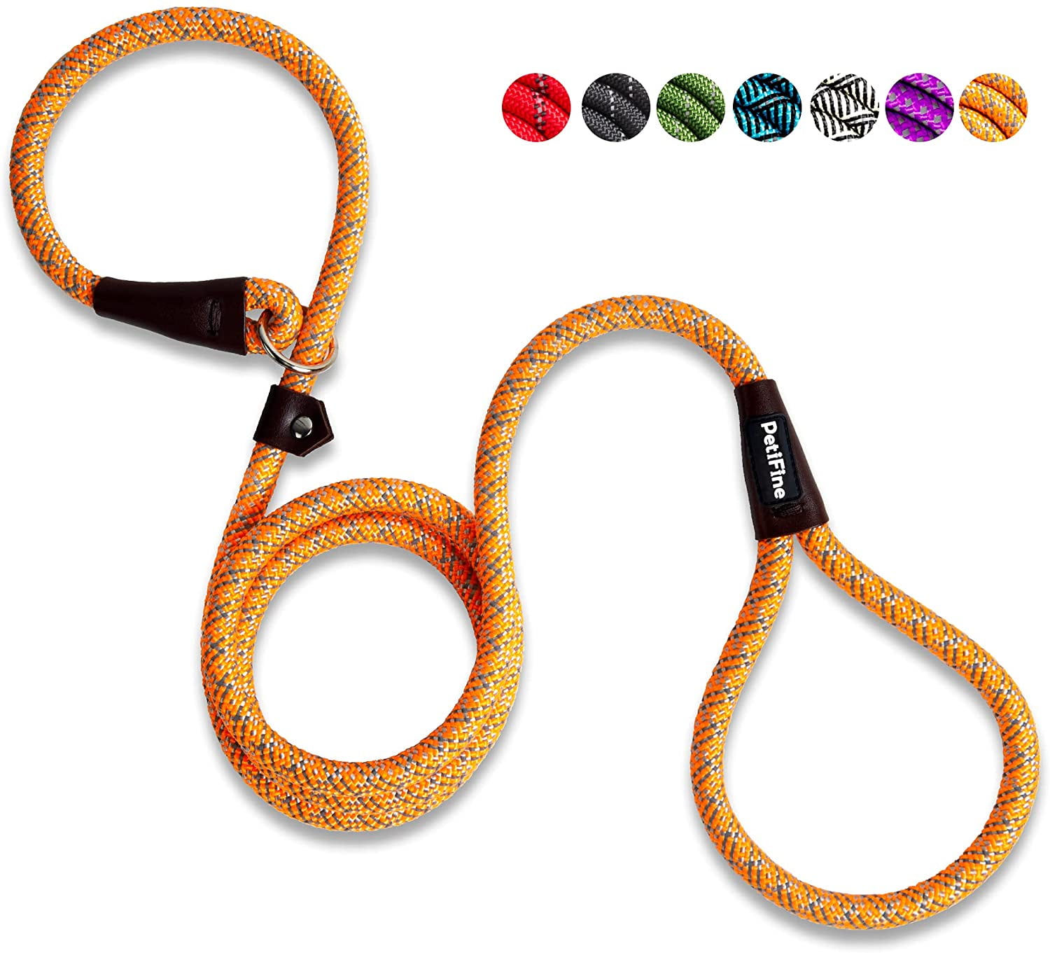 1,5m Rope Slip Lead Dog Leash Heavy Duty Nylon Training Lead with Soft Handle for Small Medium and Large Dogs 