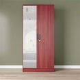 thumbnail image 5 of Better Home Products Harmony Two Door Armoire Wardrobe with Mirror in Mahogany, 5 of 10