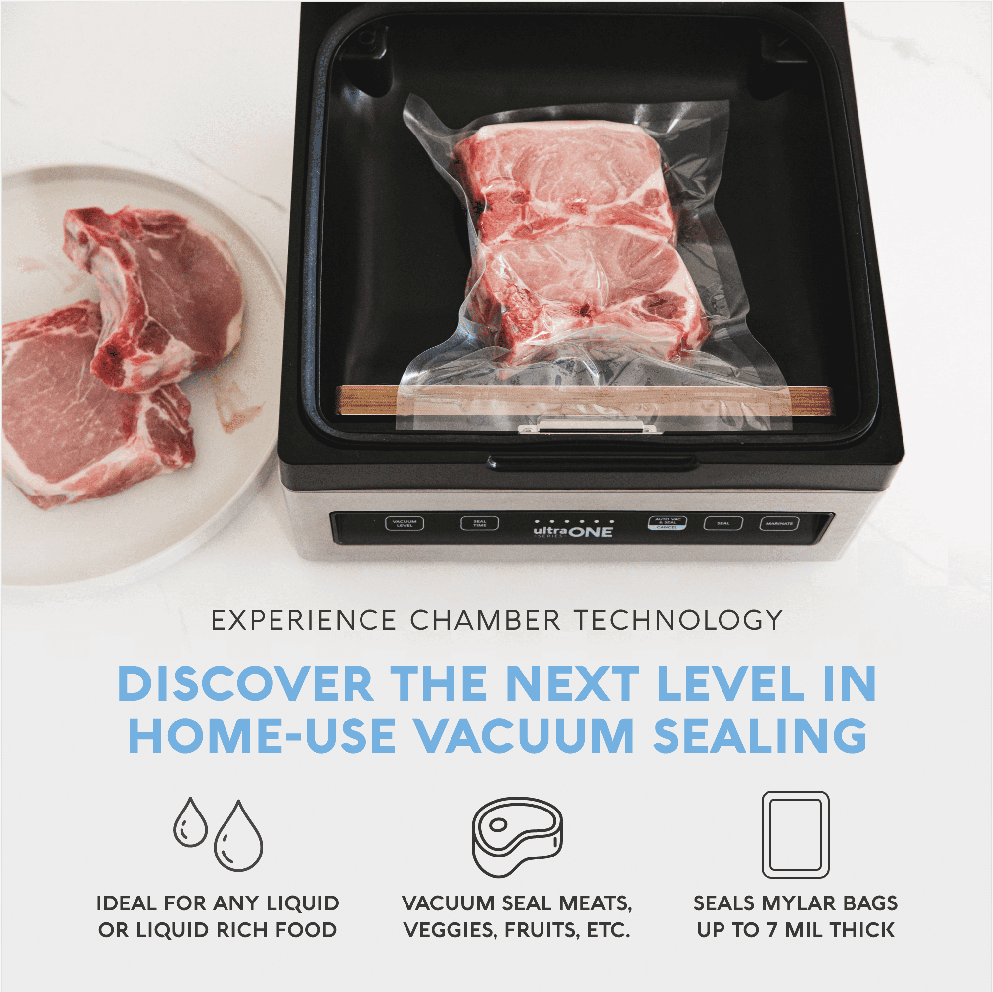 Avid Armor USV1 Chamber Vacuum Sealer, Compact Stainless Steel Food Sealer