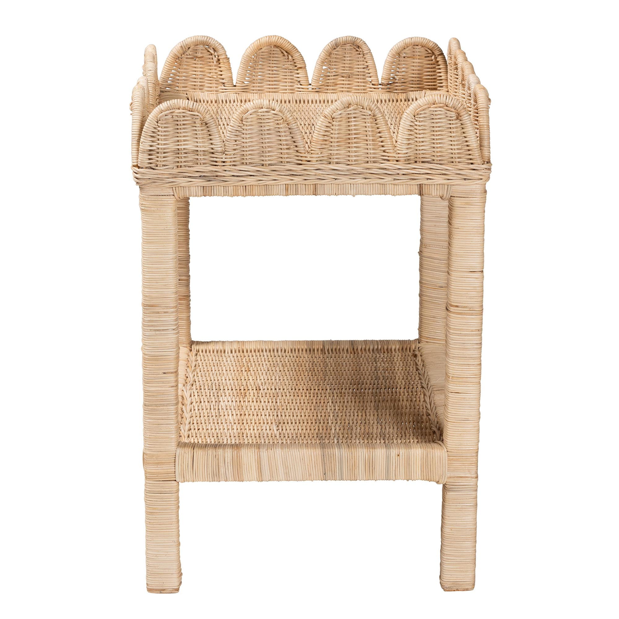 bali & pari Sumana Boho Side Table, 2-Tier, Natural