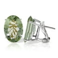 thumbnail image 1 of Galaxy Gold 15.1 Carat 14k Solid White Gold You Were Right Green Amethyst Earrings, 1 of 1