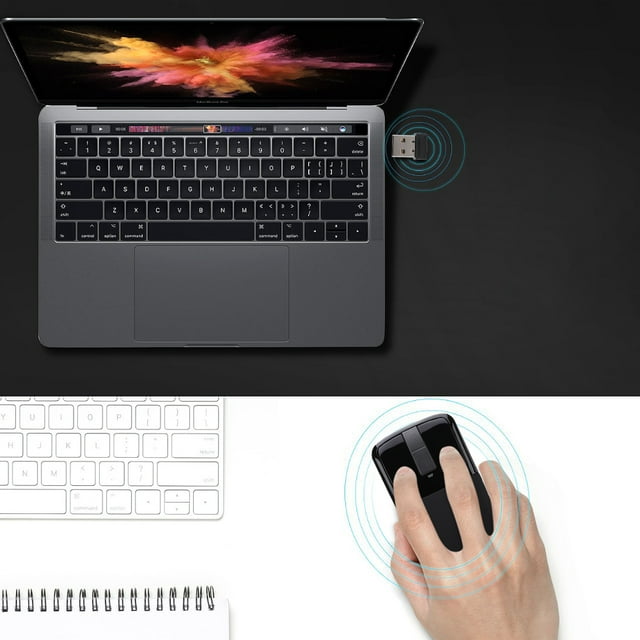 Folding Arc Mouse, Computer Mouse, Optical Mouse Receiver Notebook For Laptop