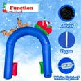 thumbnail image 7 of 9ft Christmas Inflatable Archway with Santa Claus Riding a Sled Elk and Gift Boxes, Christmas Blow Up Decor Christmas Arch LED Lights for Yard, Lawn Holiday Christmas Decorations Outdoor by Husfou, 7 of 7