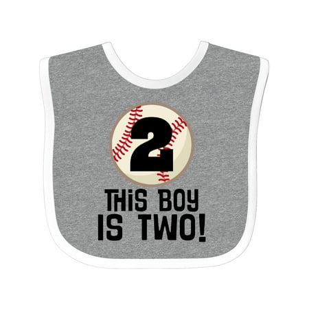 

Inktastic 2nd Birthday Baseball Party Boys Gift Baby Boy Bib