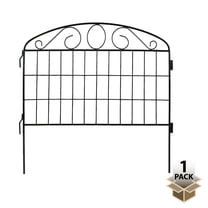 Expert Gardener 19in H x 18in W Black Steel Garden Border with Oval