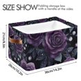 thumbnail image 4 of Yayeee Canvas Storage Basket with Handles for Shelves Fabric Bins Closet Organizer, Roses and Pearls, 4 of 8