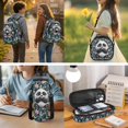 thumbnail image 5 of Yspwyqan Panda Floral Backpack Set for School Kids, Lunch Box Set 4Pcs Large Capacity Girls Backpack Padded Straps Front Pocket Trendy Daypack for Ages 8-15 Travel, 5 of 7