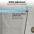 thumbnail image 5 of Frameless Shower Door, Sliding Glass Doors with 5/16" (8Mm) Clear Tempered Glass, Shower Door with Stainless Steel Handle for Walk In Shower, Easy-to-Clean, 5 of 6