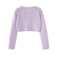 thumbnail image 6 of HWJAD 2-7 Years Girls Open Front Cotton Bolero Shrug Kids Long Sleeve Cropped Cardigan Knit Sweater, 6 of 10