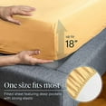 thumbnail image 4 of Luxclub Cooling 4 pc Microfiber Sheet Set, Butter Full- Soft, and Deep Pocketed Comfortable Bed Sheets, 4 of 6