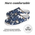 thumbnail image 6 of Rateoe Forest Elk Print Women's Men's Cotton Knit Slippers Lightweight Memory Foam Indoor House Shoes with Anti-Skid Sole-44/45, 6 of 7