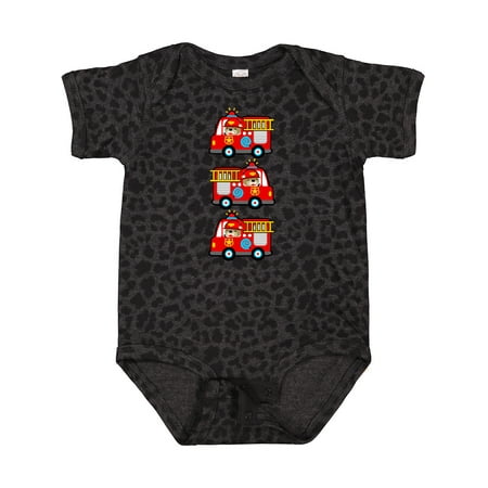 

Inktastic Fire Truck Firefighter Bear Gift Baby Boy or Baby Girl Bodysuit